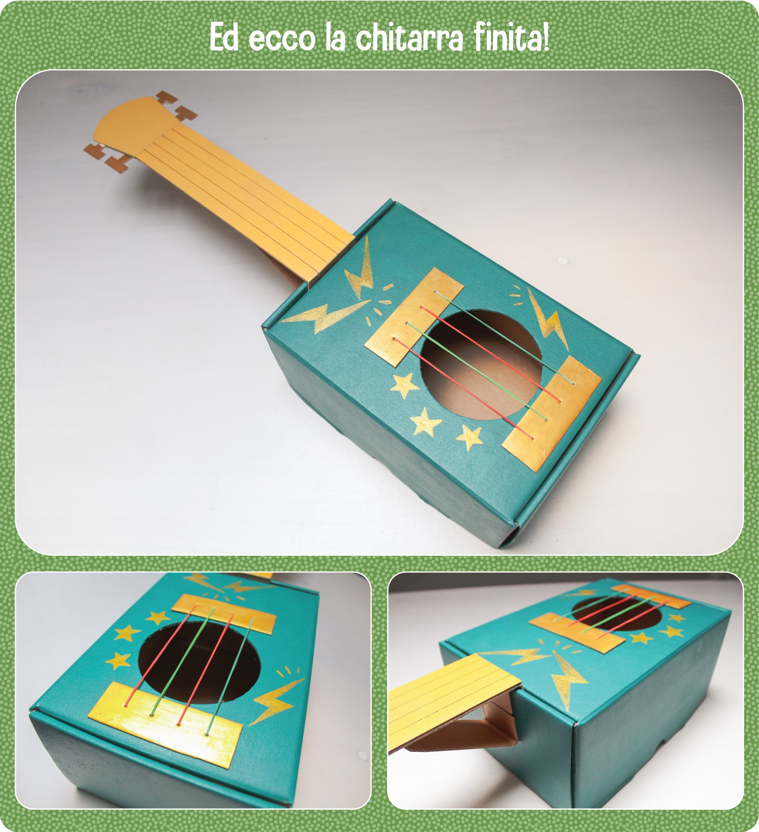 Come realizzare una chitarra di cartone fai da te per bambini