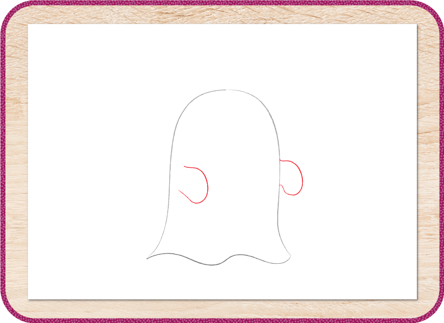 come disegnare un fantasmino passo 4, le braccia