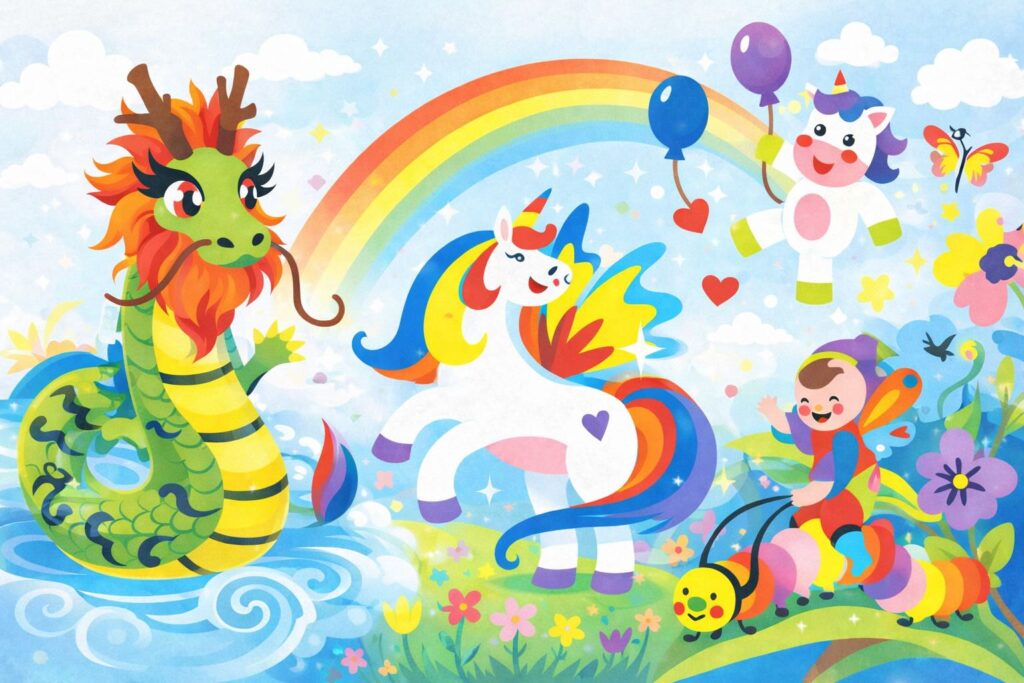 arcobaleni e unicorni per bambini