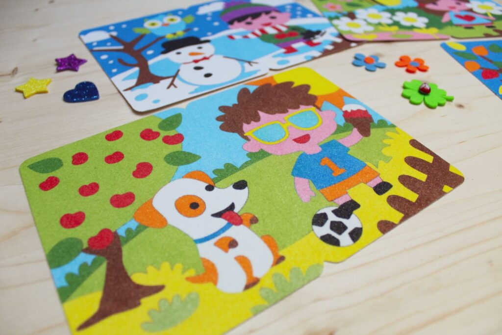 lavoretto cane bambino