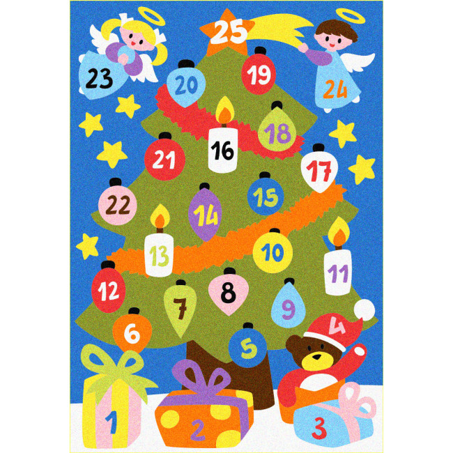 Calendario dell'Avvento da Colorare per Bambini