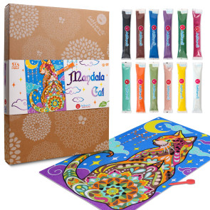 Sandpainting Set - Gatto Mandala 12-99