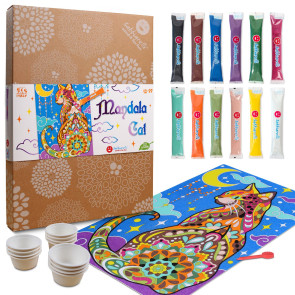 Sandpainting Set - Gatto Mandala 12-99